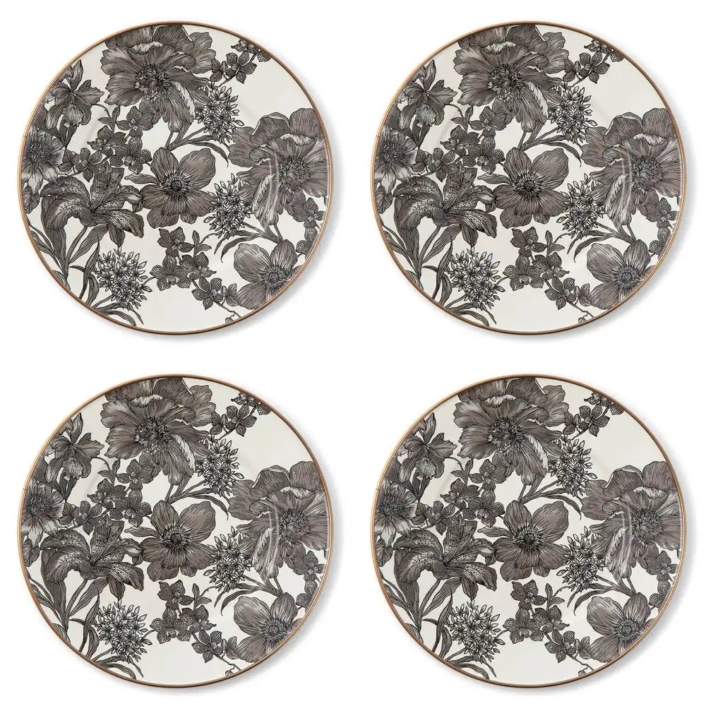 Sterling English Garden Enamel Salad/Dessert Plate, Set of 4