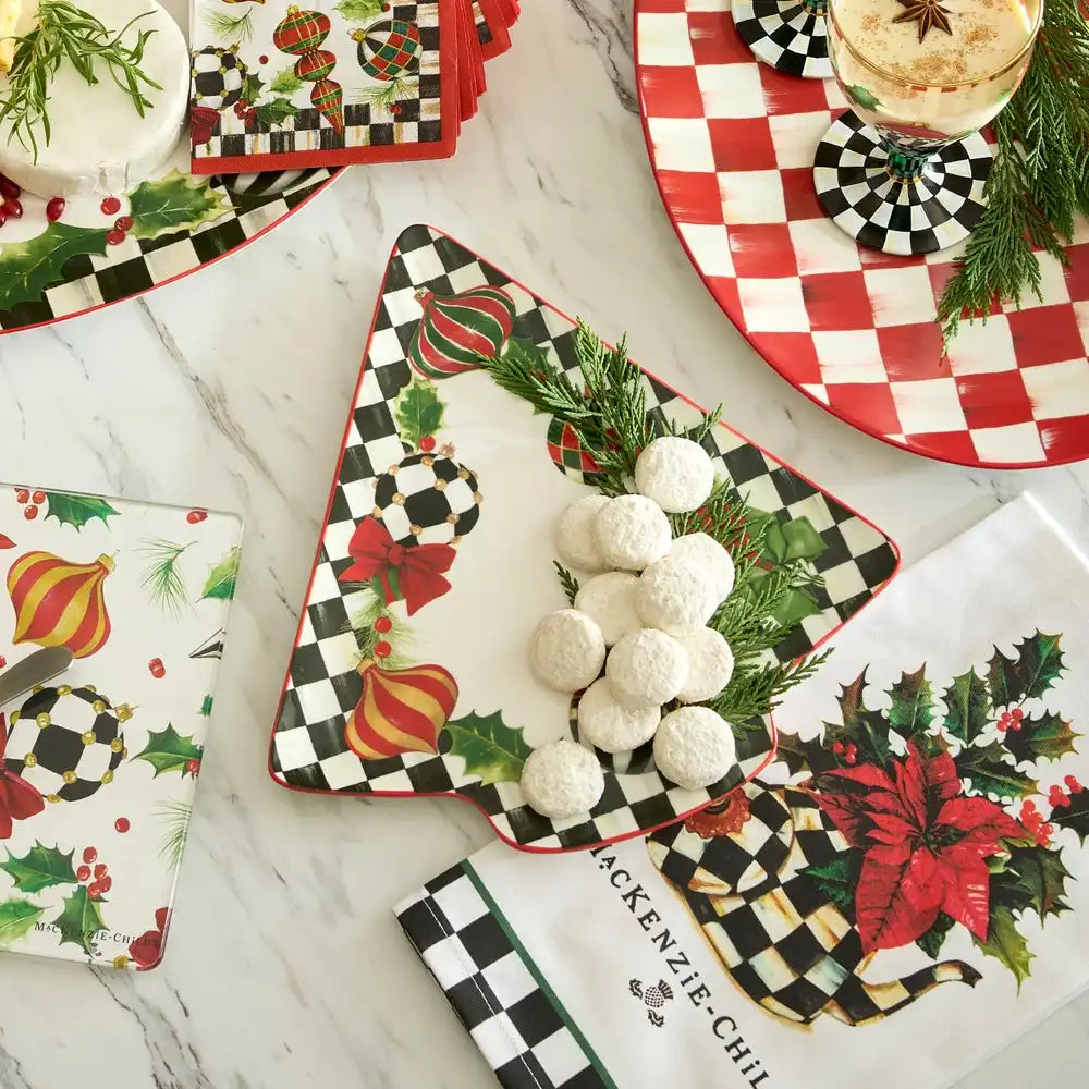Deck the Halls Tree Serving Platter