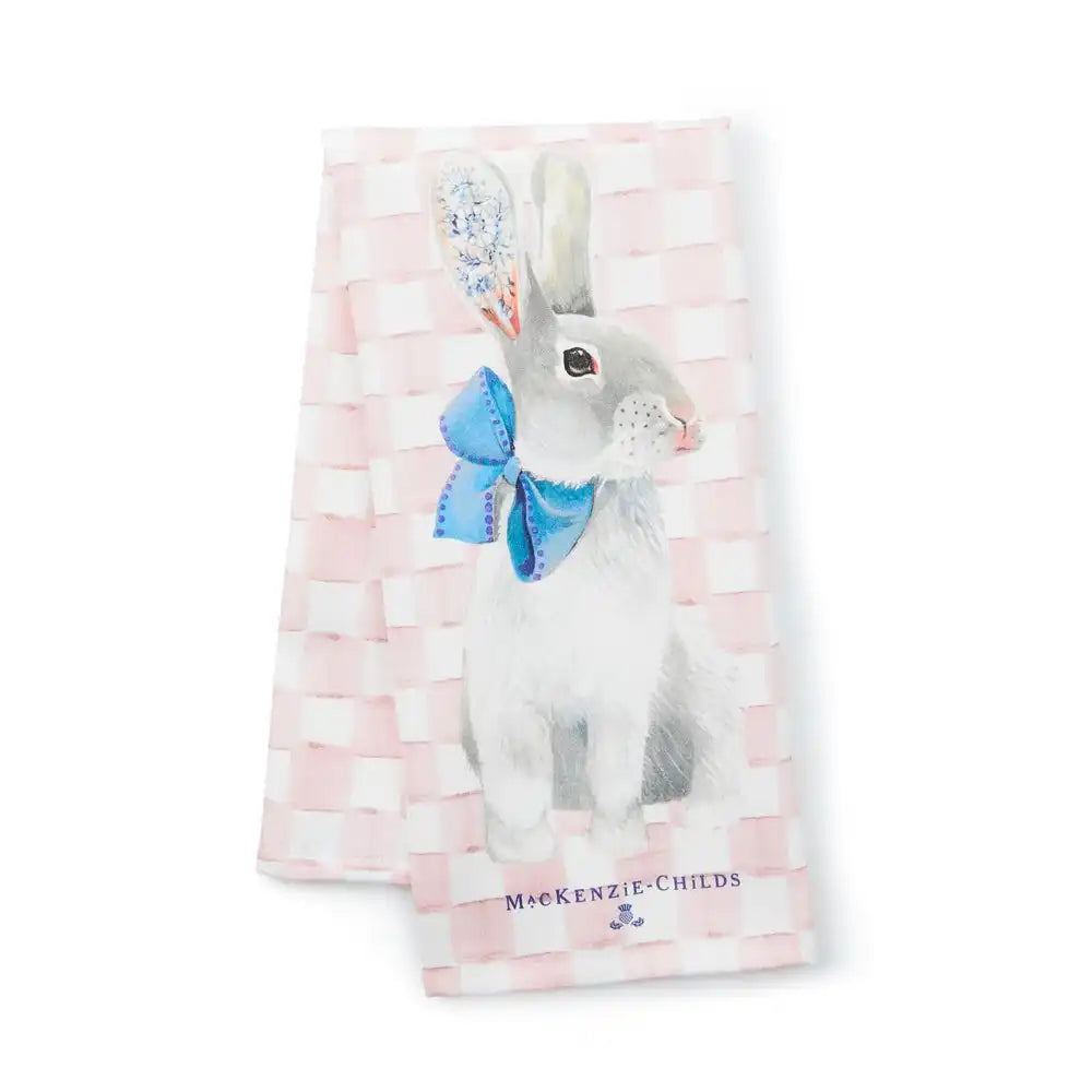 Tattoo Bunny Dish Towel