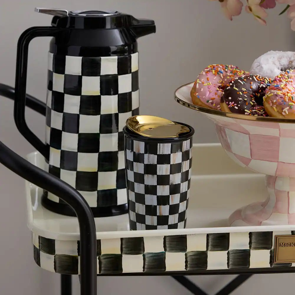 Courtly Check Ceramic Travel Cup