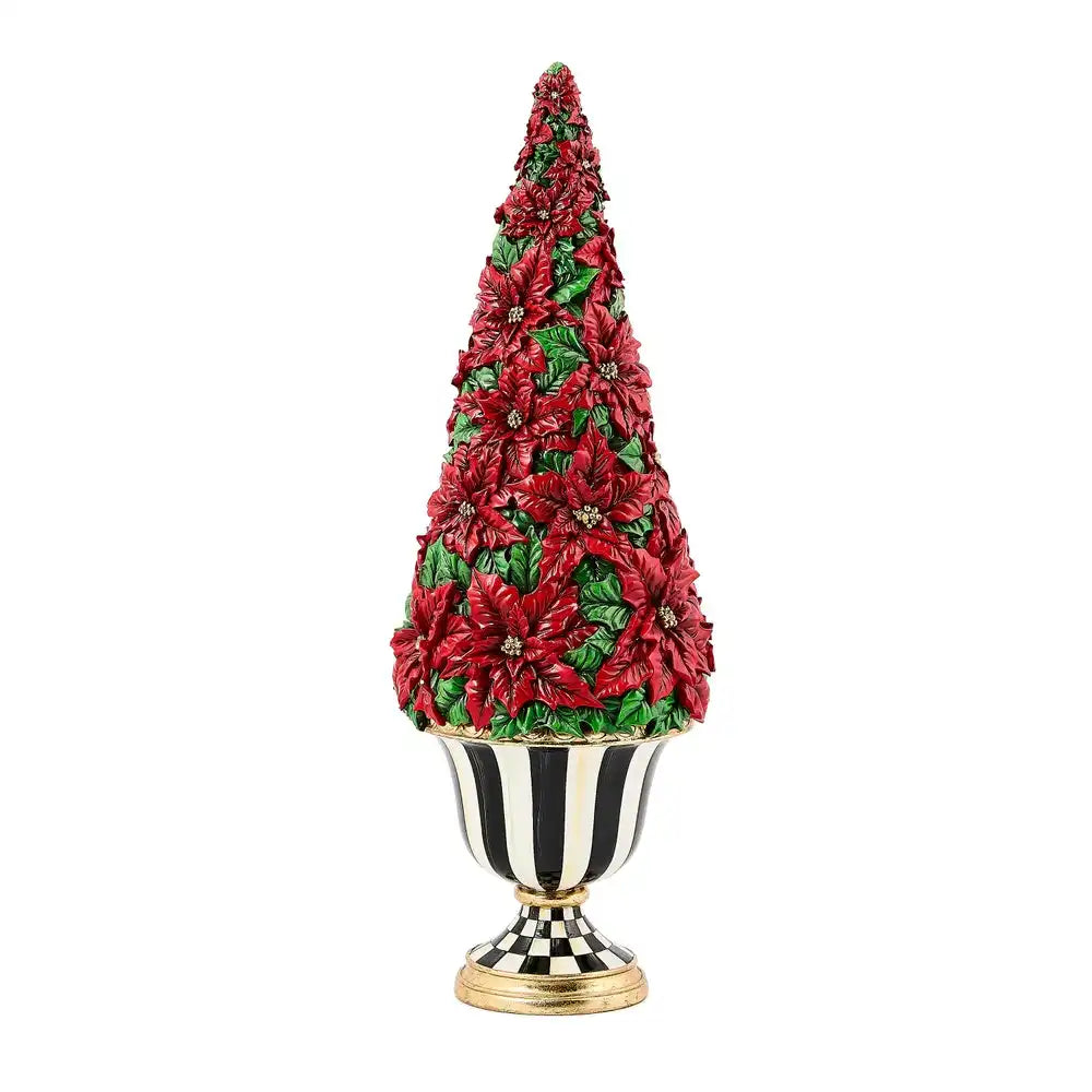 Illuminated Poinsettia Tree