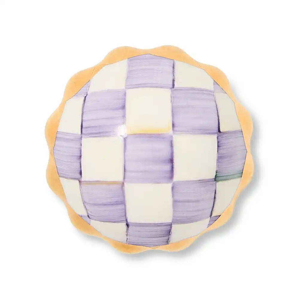 Violet Check Petit Four Round Knob