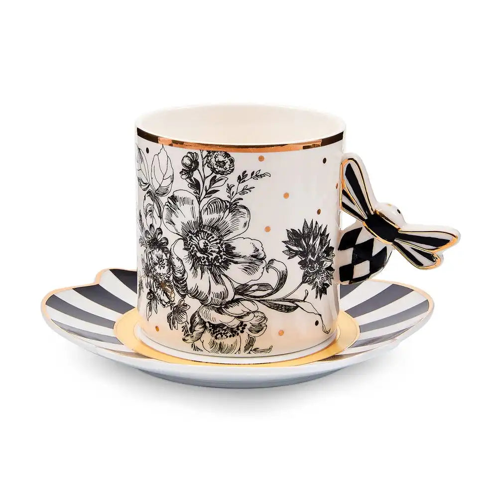 Bee Toile Mug & Saucer Set