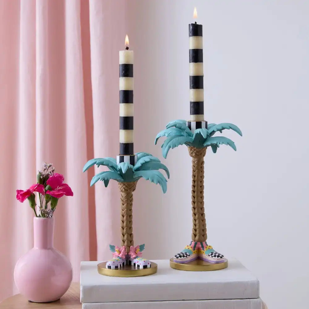 Patience Brewster Palm Tree Candle Holders, Set of 2
