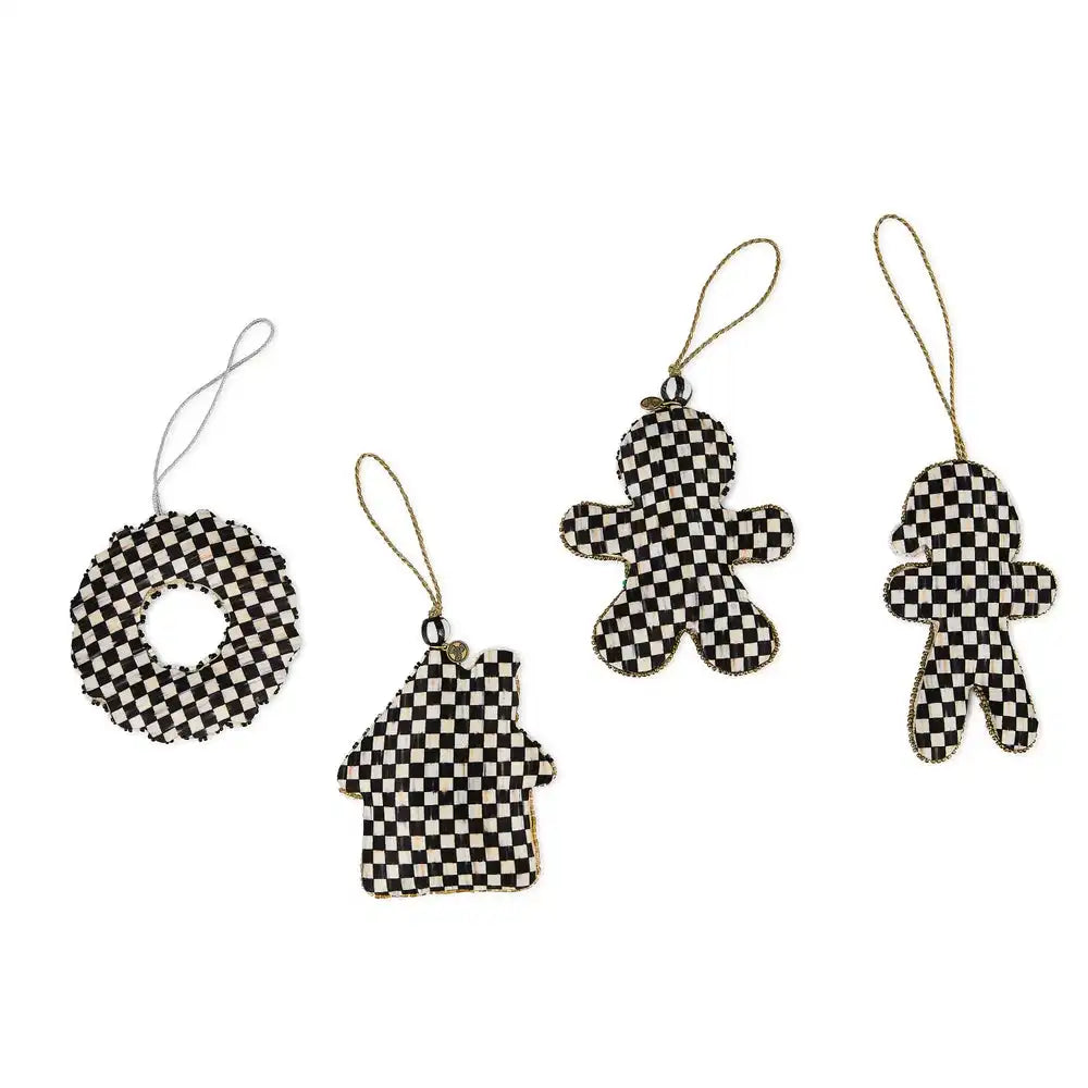 Gingerbread Beaded Ornaments, Set of 4