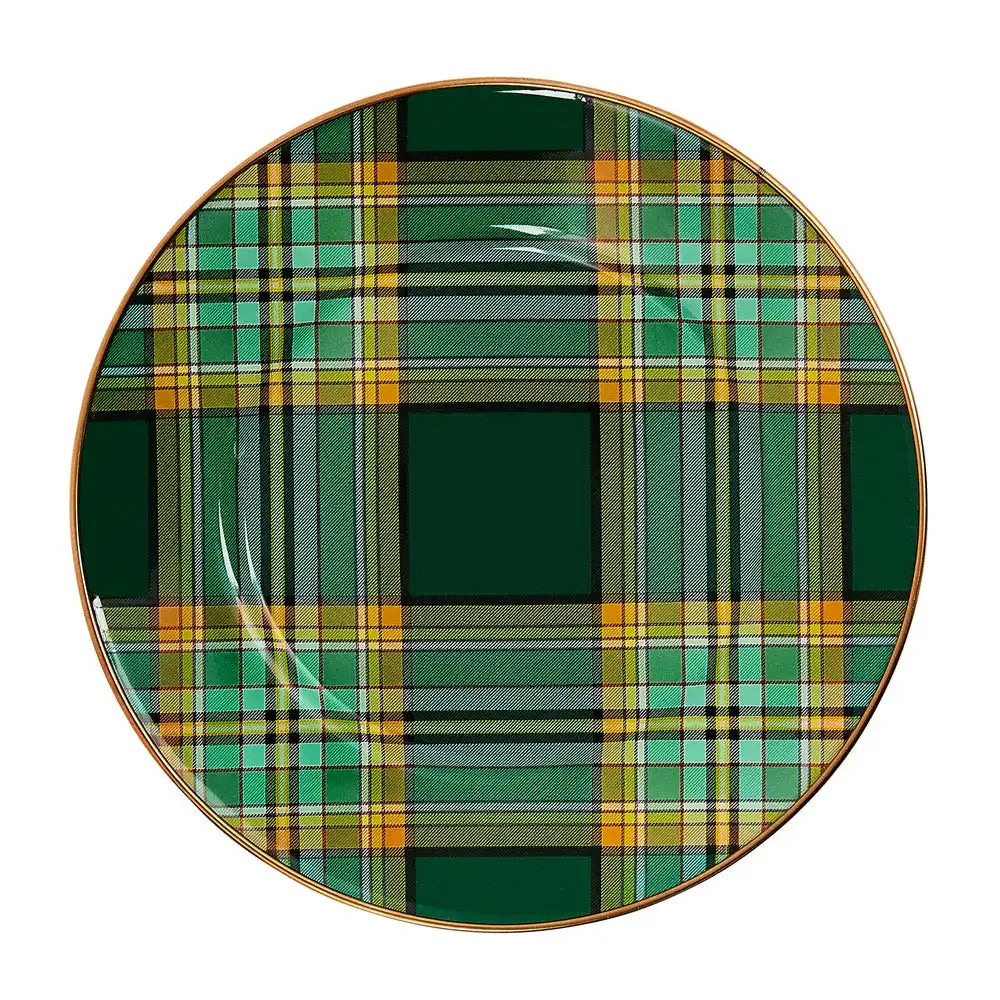 Tartan Green Salad Plate