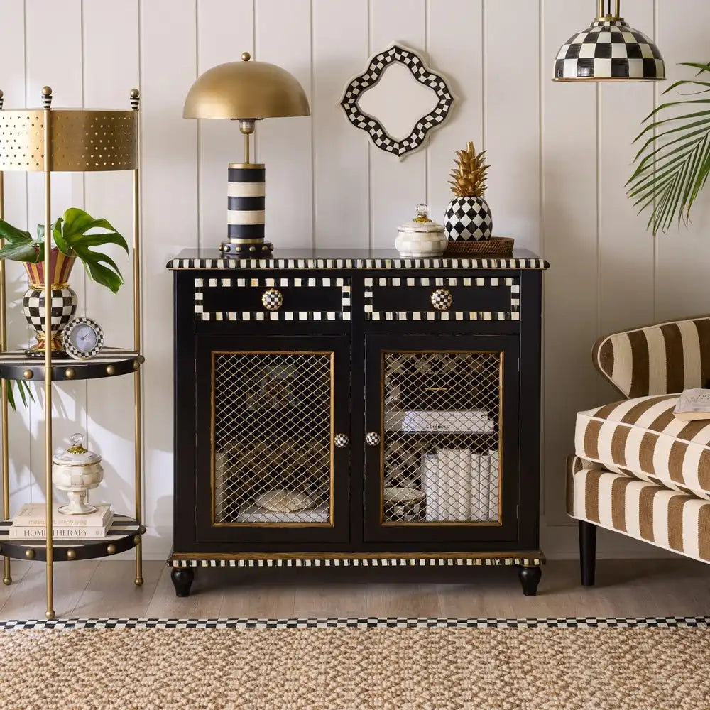 Courtly Criss-Cross Small Cabinet