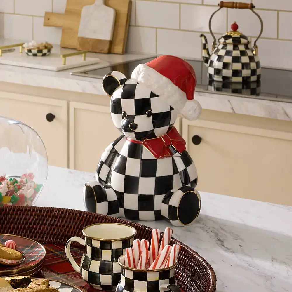 Courtly Santa Bear Cookie Jar