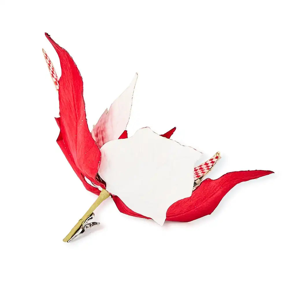 Check It Out Jumbo Poinsettia Clip