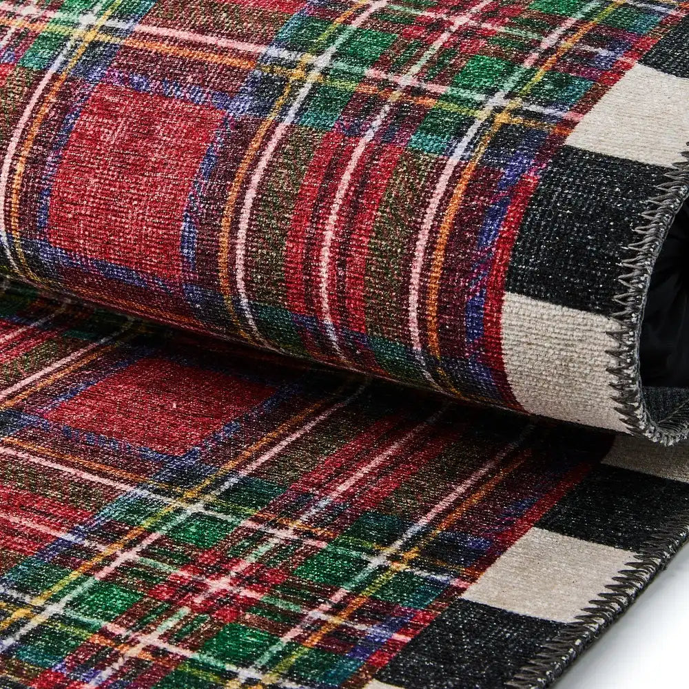 Royal Stewart Tartan Red 3' x 5' Washable Rug