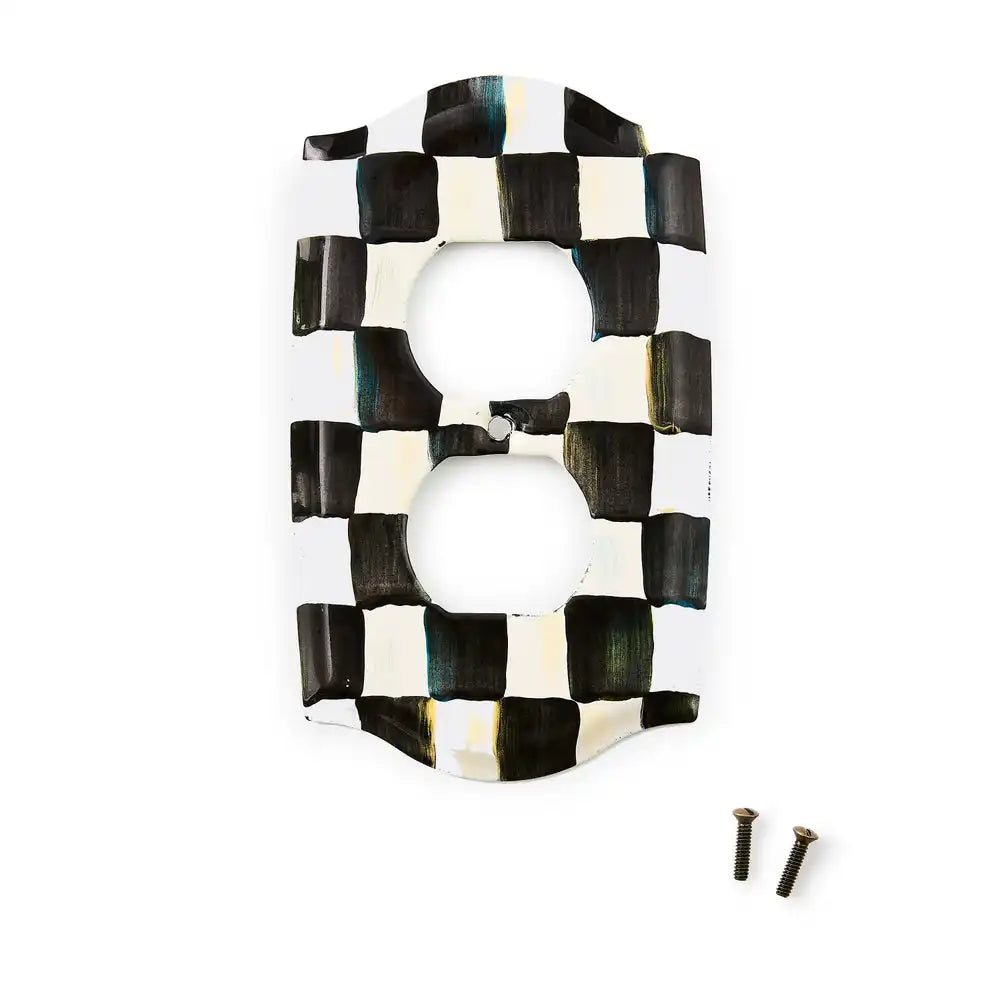 Courtly Check Double Outlet Cover