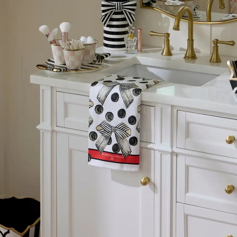 Pretty as a Bow Printed Dish Towel