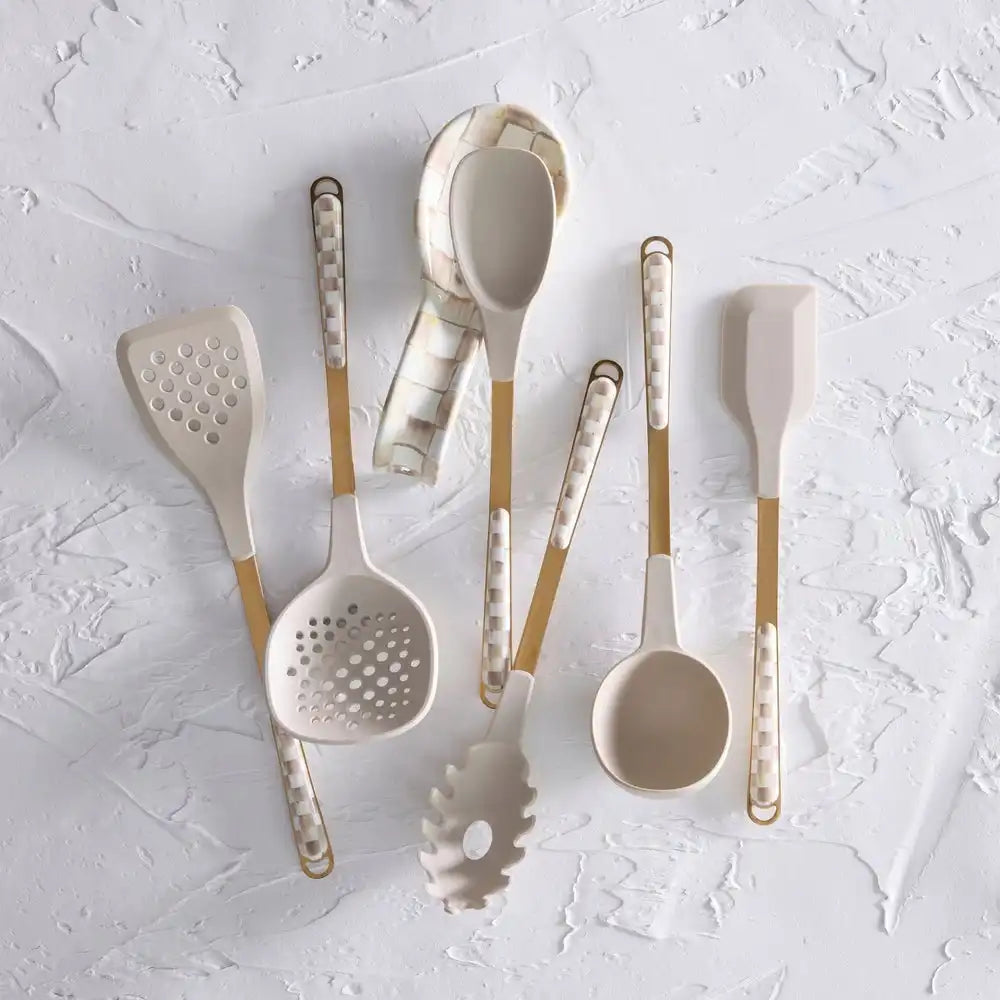Mocha Check Pasta Spoon