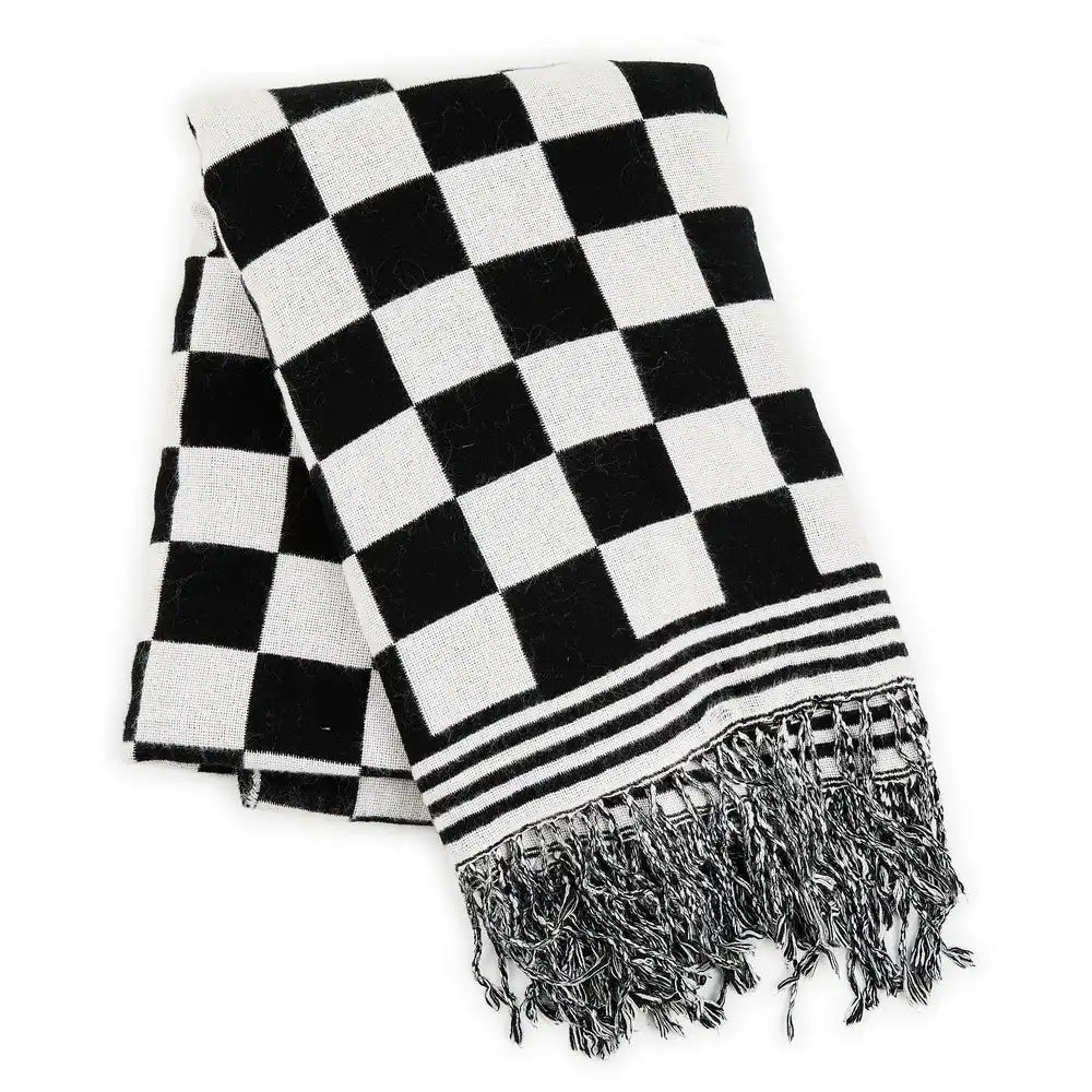 Black & White Check Throw