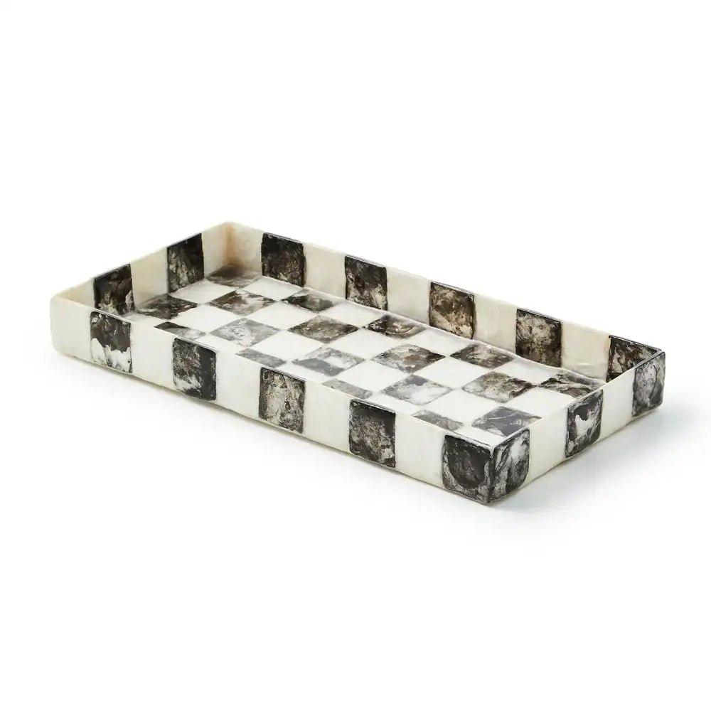 Courtly Check Capiz Vanity Tray