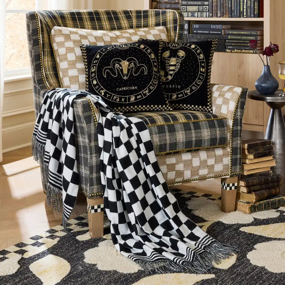Black & White Check Throw