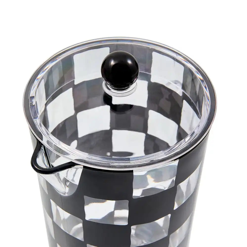 Black Check Acrylic Pitcher